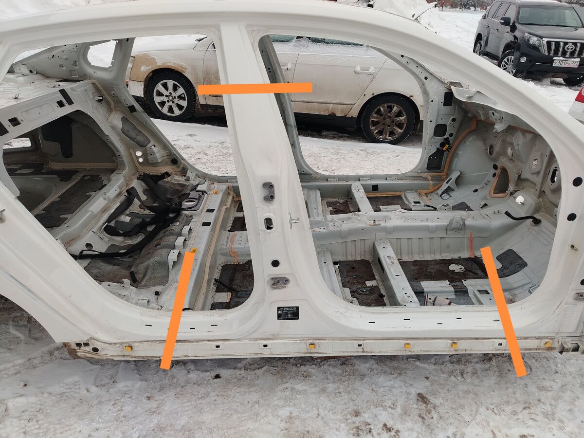 Порог со стойкой правый Kia Optima (JF) IV рестайлинг (2018– н.в.)