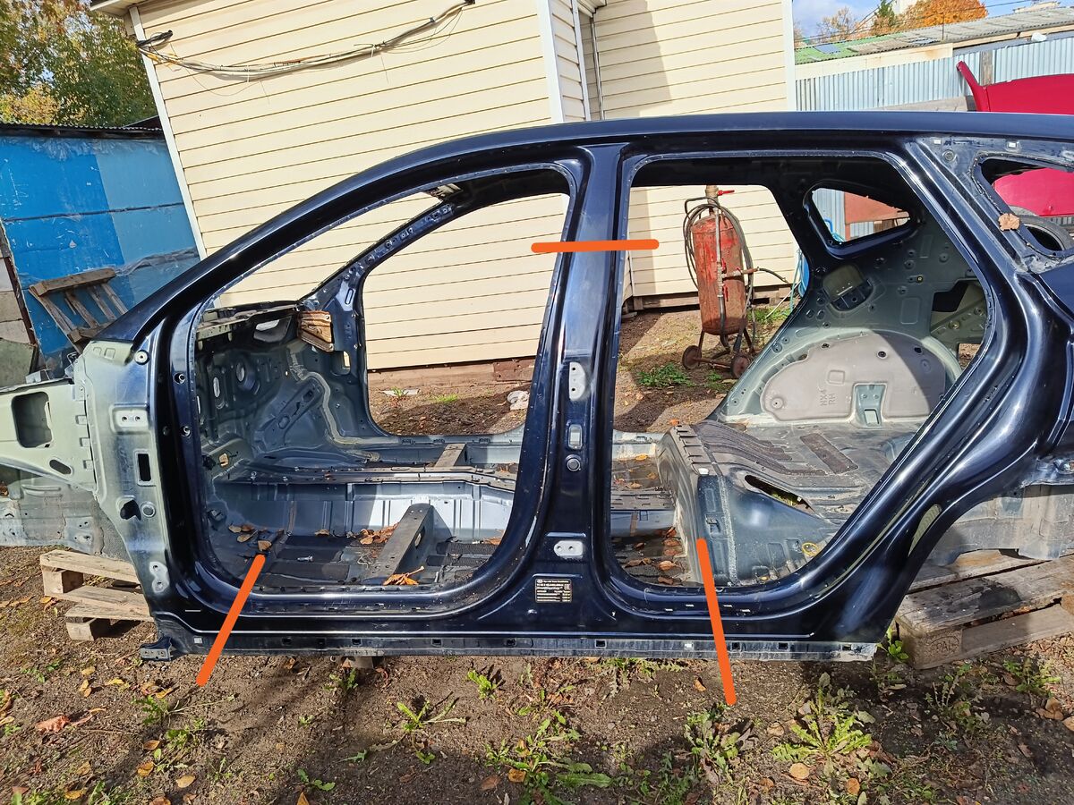 Порог со стойкой левый Hyundai Tucson IV (2020-2025)
