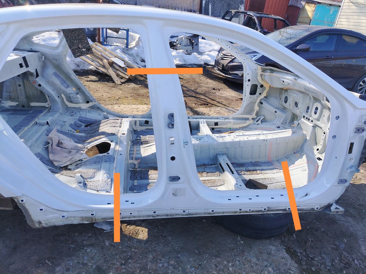 Порог со стойкой правый Hyundai Sonata (DN8) VIII (2019– н.в.)