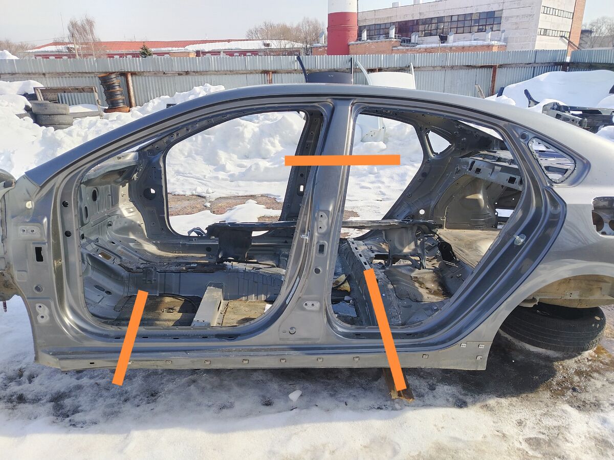 Порог со стойкой левый Kia Cerato IV (2018– н.в.)