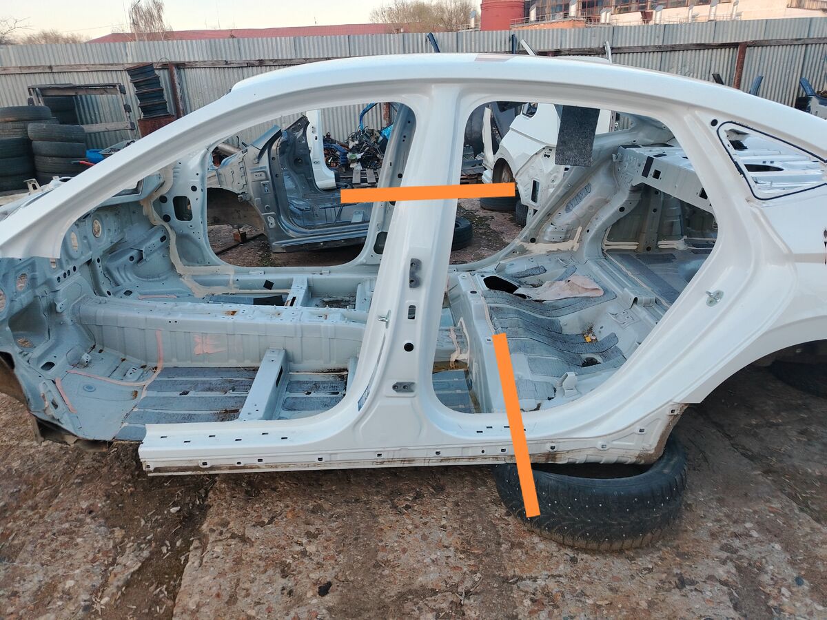 Порог со стойкой левый Hyundai Sonata (DN8) VIII (2019– н.в.)