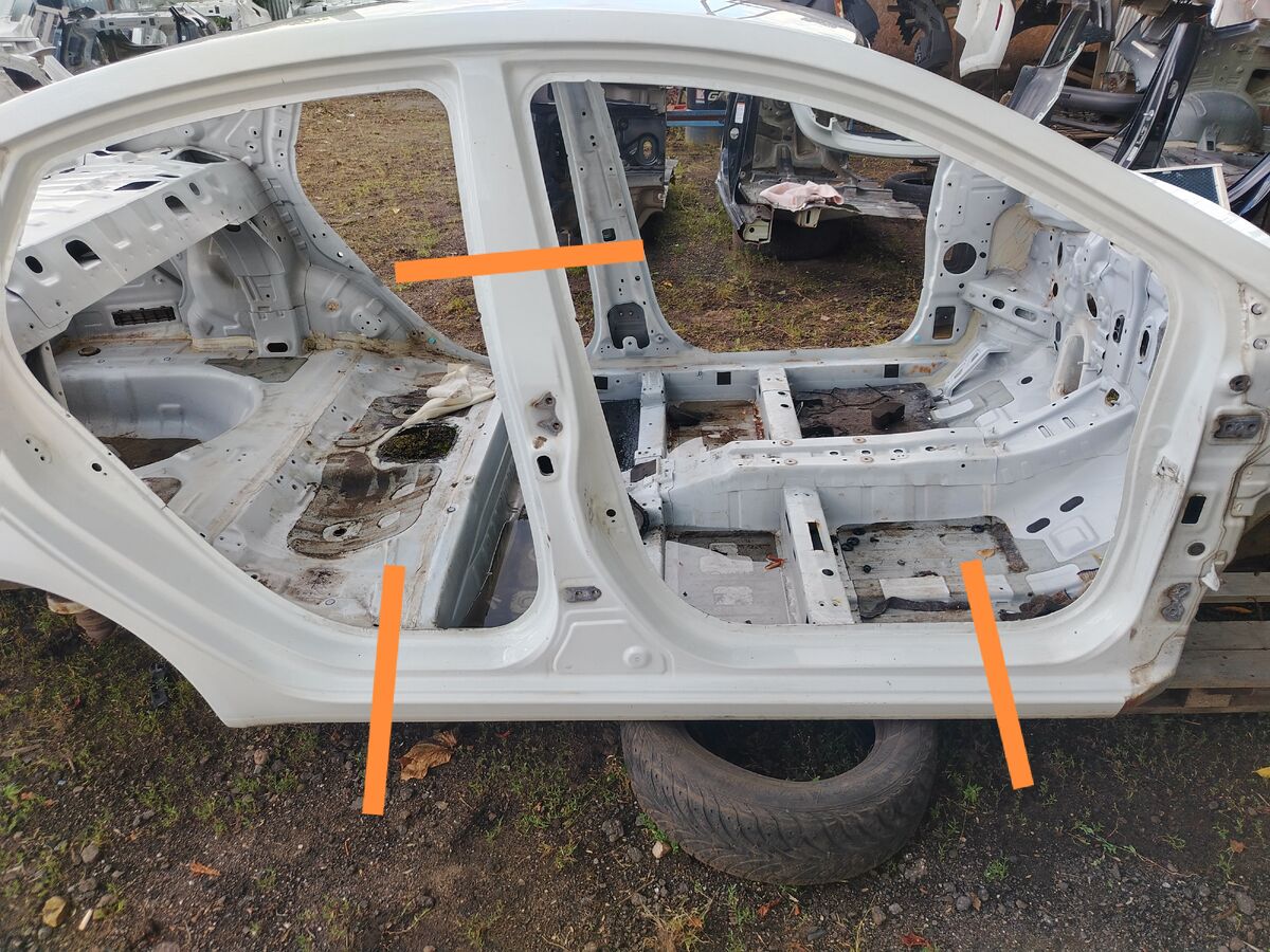 Порог со стойкой правый Kia Rio (QB) III (2011–2017)