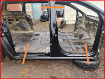 Порог со стойкой правый Kia Carnival 3 оригинал 2014-2021 (71322A9D00)