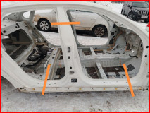 Порог со стойкой правый Kia Optima 4 JF оригинал 2016-2020 (71322D4D00)