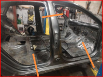 Порог со стойкой правый Kia Cerato 4 оригинал 2018-2022 (71322M6D00)