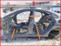 Порог со стойкой левый Kia Cerato 4 оригинал 2018-2022 (71312M6D00)