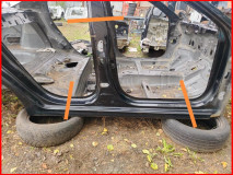 Порог со стойкой правый Kia Rio 4 FB оригинал 2017-2020 (71322H0D00)